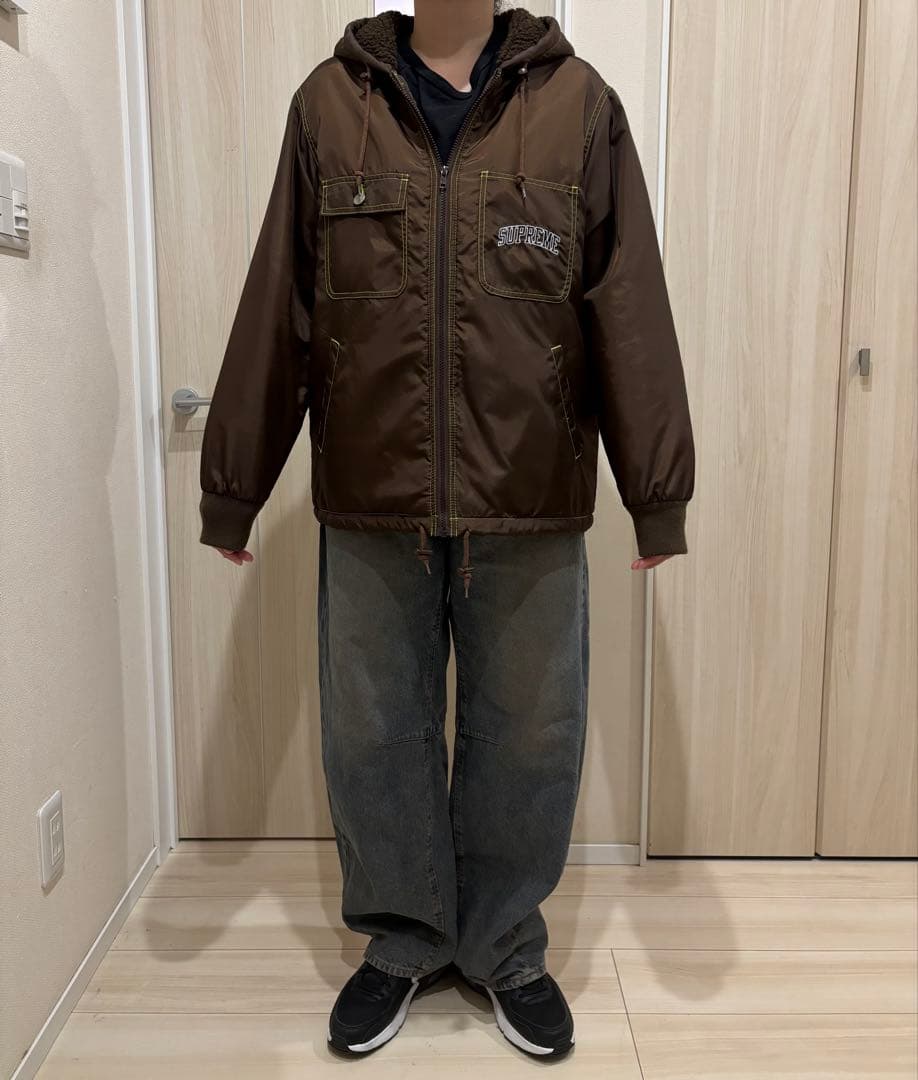 supreme シュプリーム　ジャンバー　茶色　Sサイズ