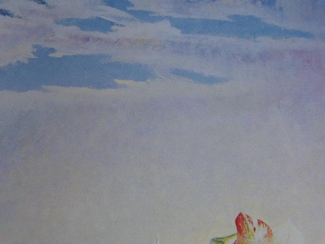 熊本正義、「明るい陽ざし」、希少な画集の額装画