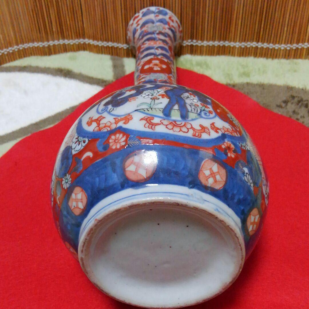 古伊万里　赤絵草加間取 松鳳凰図高さ31㎝