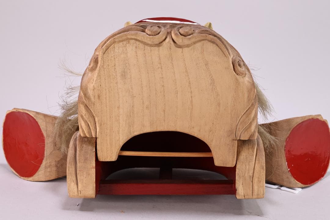 伝統工芸品 特大 郷土民芸品 栄秀作 加賀獅子頭 9寸 置物 共箱