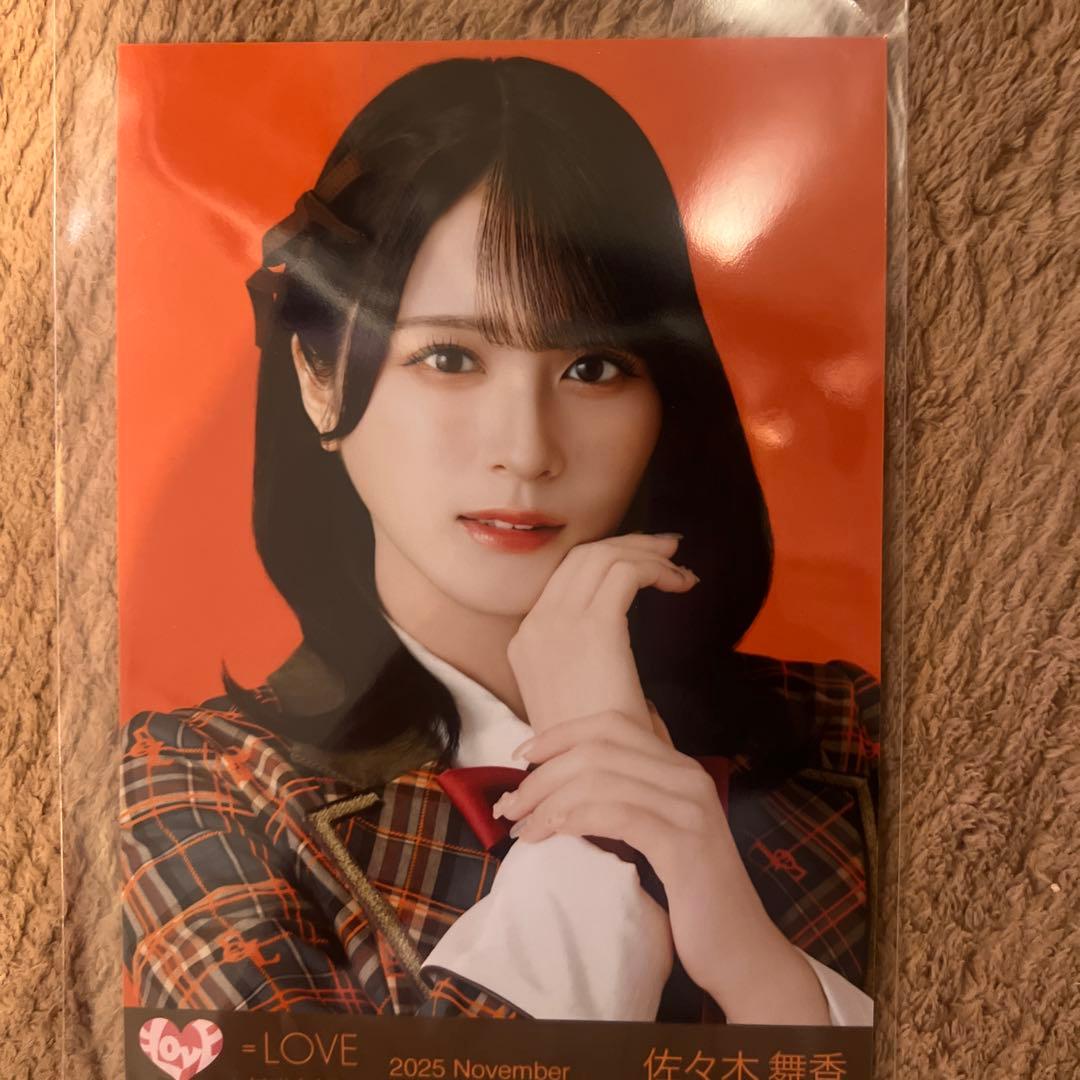 LOVE イコラブ 佐々木舞香 ヒロインズ 直筆 チュウ 生写真 LOVE 佐々木