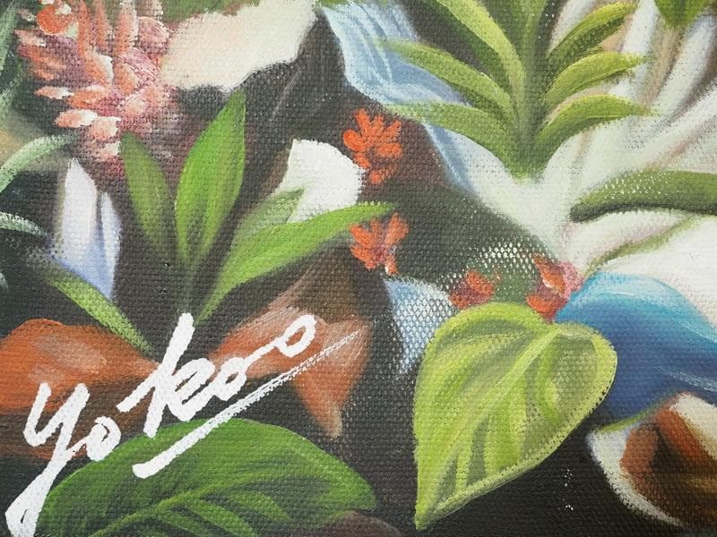 人物画　油絵　横尾忠則　悠久の愛　F8号　額付き　手描き　肉筆