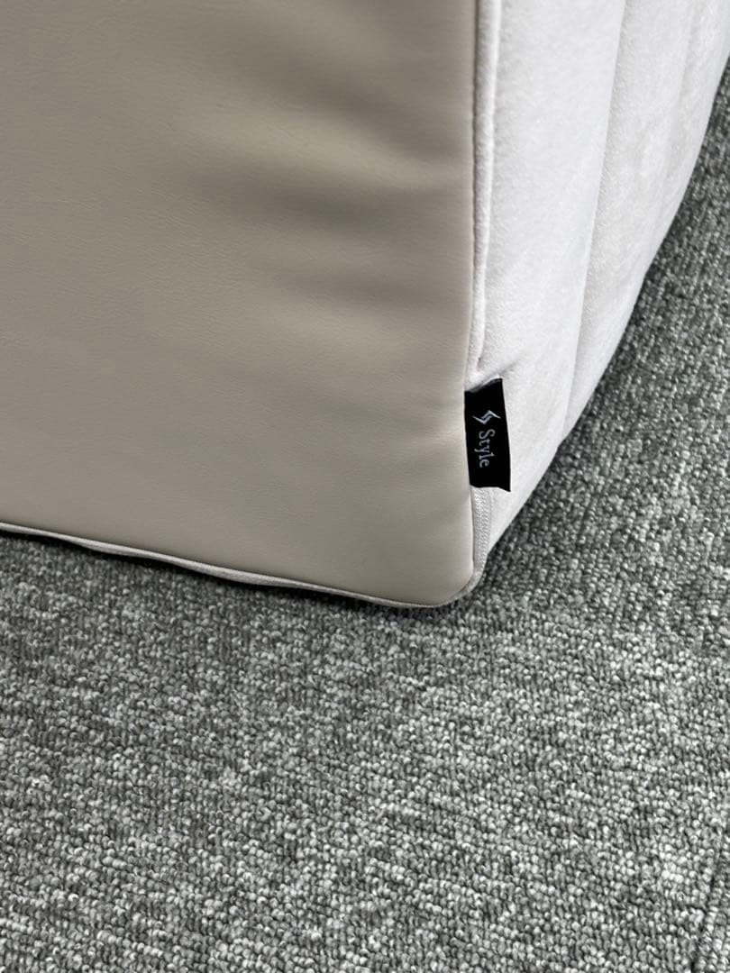 【送料無料】スタイル ソファ ダブルエル(オットマン) アイボリー