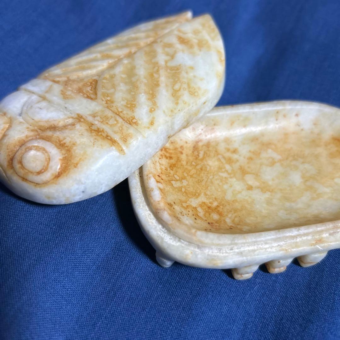 中国アンティーク 清古玉蝉 香合