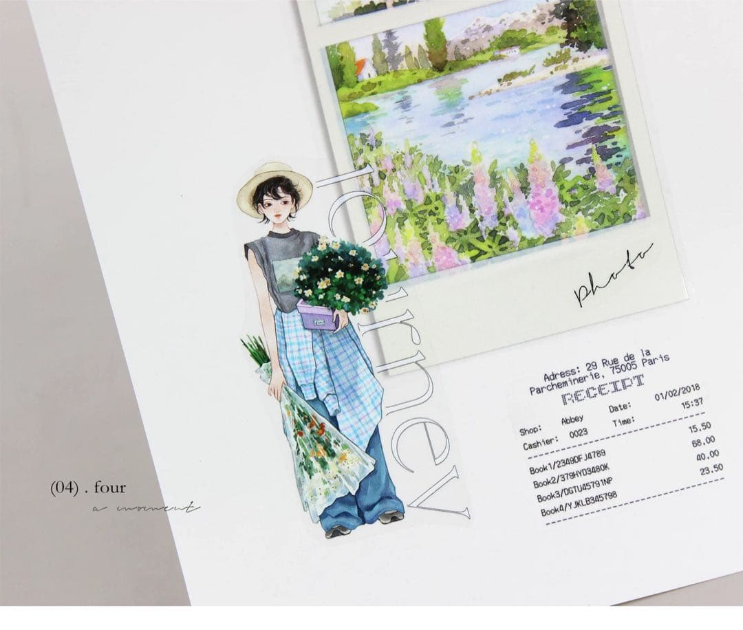 moodtape《自然一刻》海外マスキングテープ　マステ 【2350】