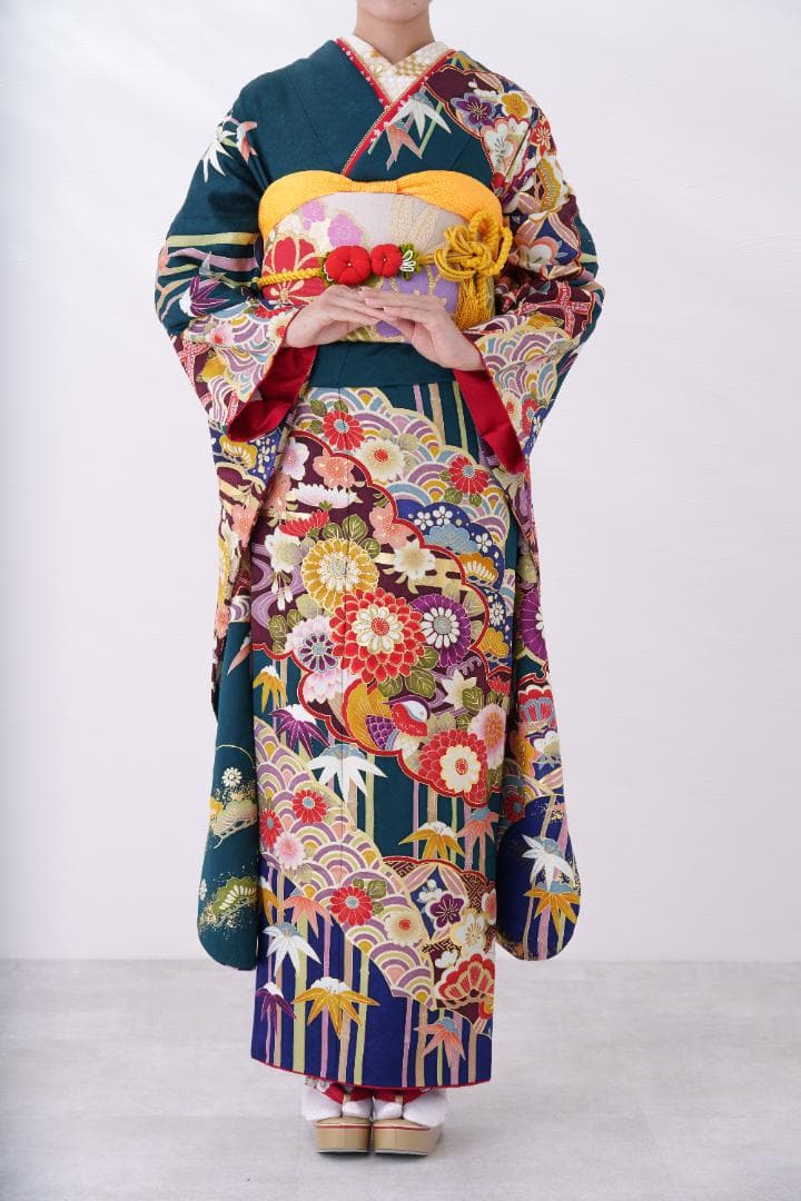 ≪美品≫正絹 振袖9点フルセット【683】【160cm~170cmの方