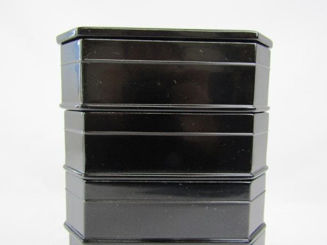 Y5-1014 ◇茶道具 輪島塗 真塗 縁高 菓子器 五段重◇