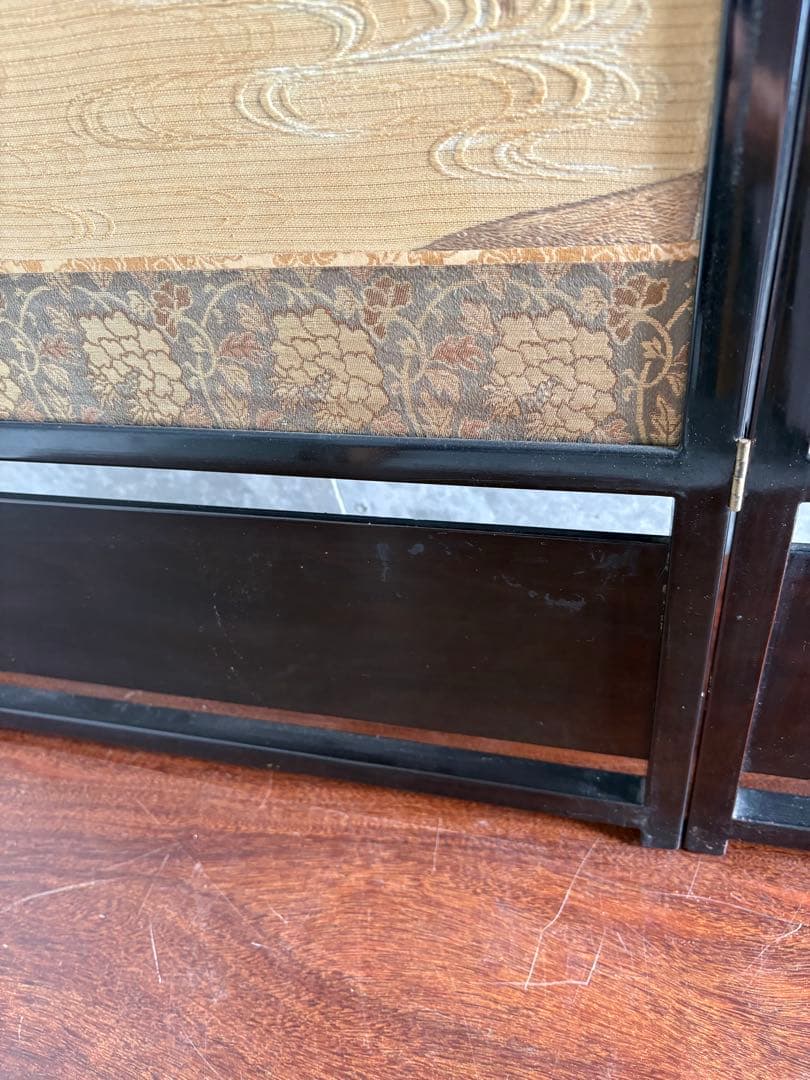 刺繍 屏風間仕切り パーテーション 菖蒲（あやめ）八つ橋（やつはし