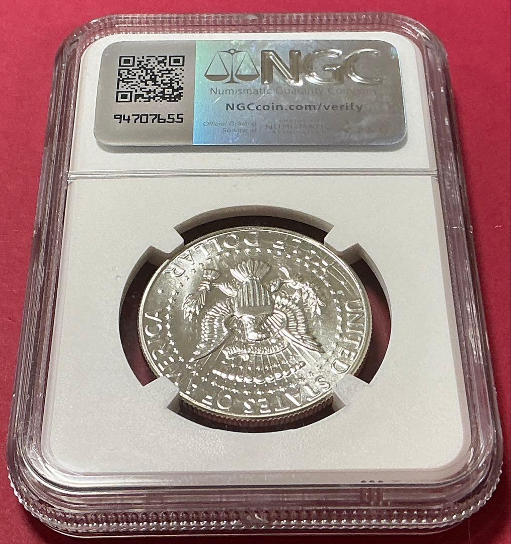 【NGC鑑定】1964年 ケネディ ハーフダラー PF65 銀貨オリジナルラベル