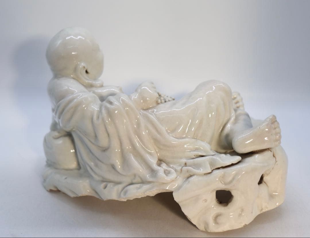 中国　清時代　徳化窯　白磁布袋佛像　送料込み260106