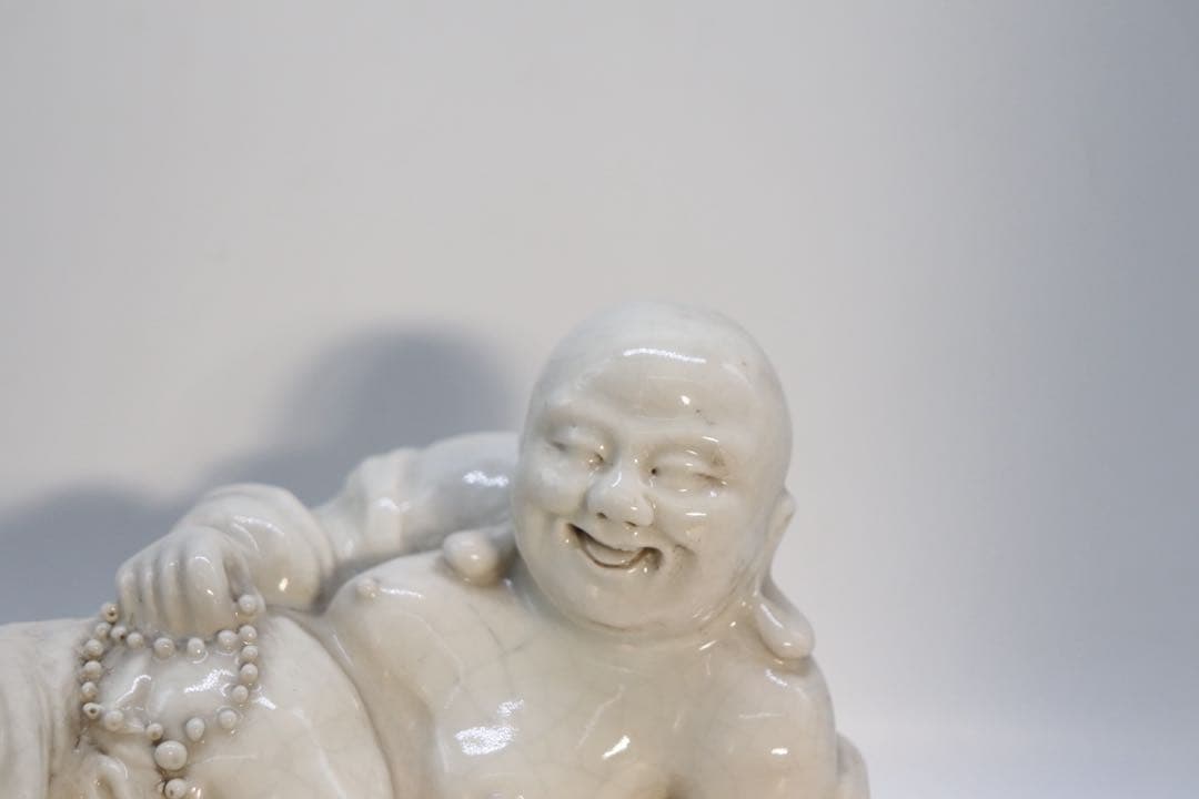 中国　清時代　徳化窯　白磁布袋佛像　送料込み260106