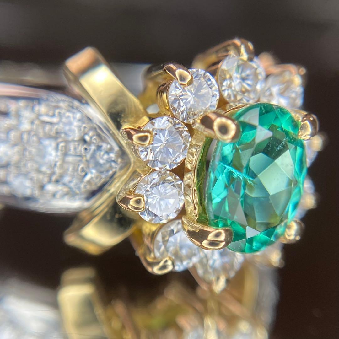 天然 パライバトルマリン 0.64ct×0.72ct P/K 中宝研ブラジル ￼