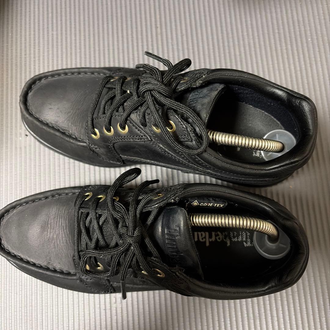 Timberland ブラックモカシンシューズ