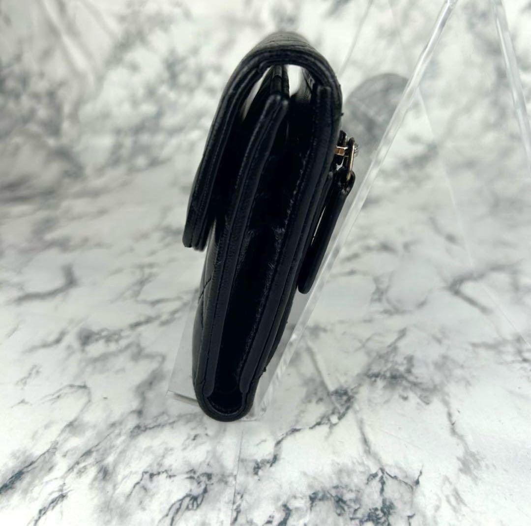 22 CHANEL マトラッセミディアムサイズコンパクト折り財布