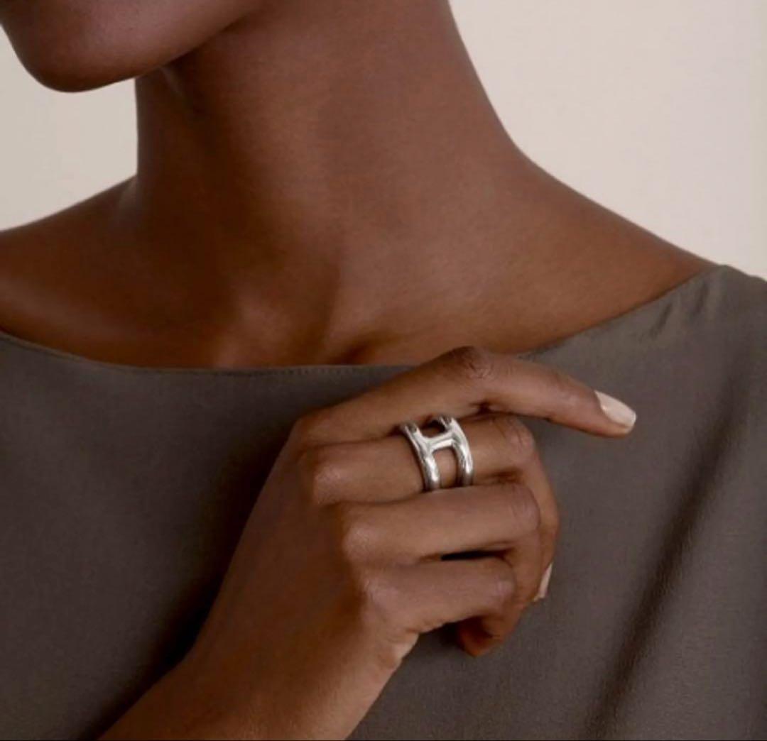 エルメス HERMES オスモズ リング GM 【57】 17号