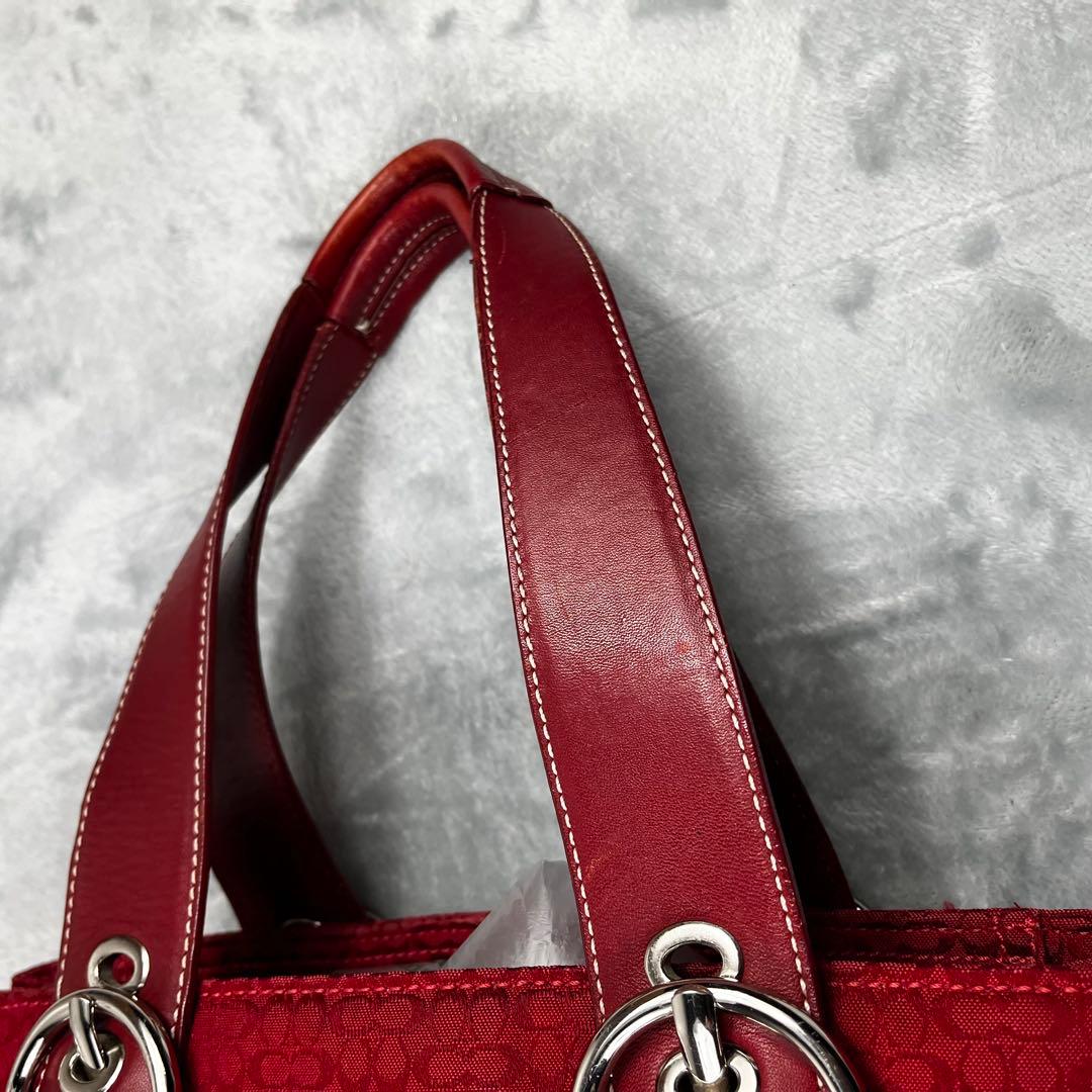 COACH コーチ ハンドバッグ シグネチャー レッド 赤