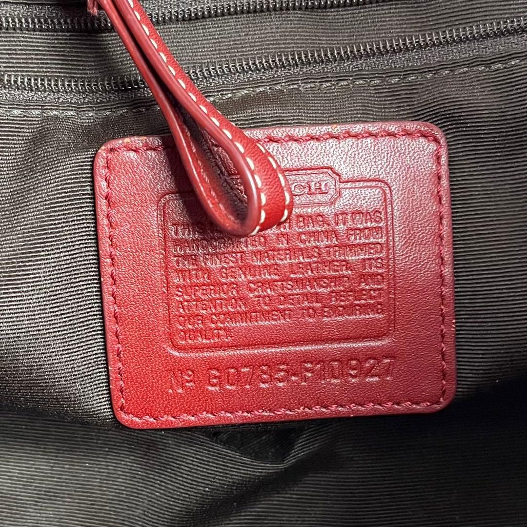 COACH コーチ ハンドバッグ シグネチャー レッド 赤