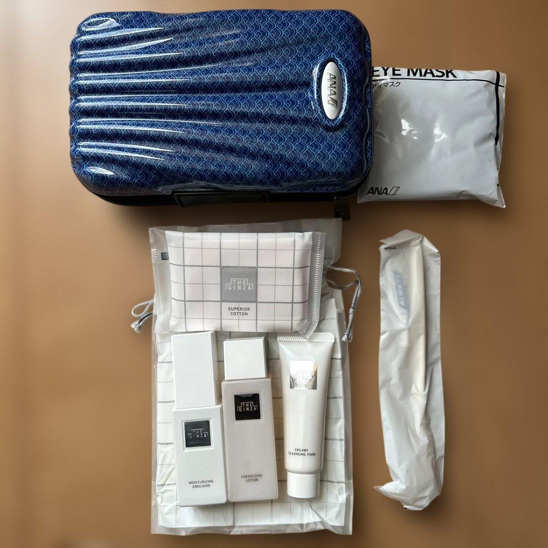 非売品】samsonite ANA アメニティポーチ ファーストクラス 青 - メルカリ