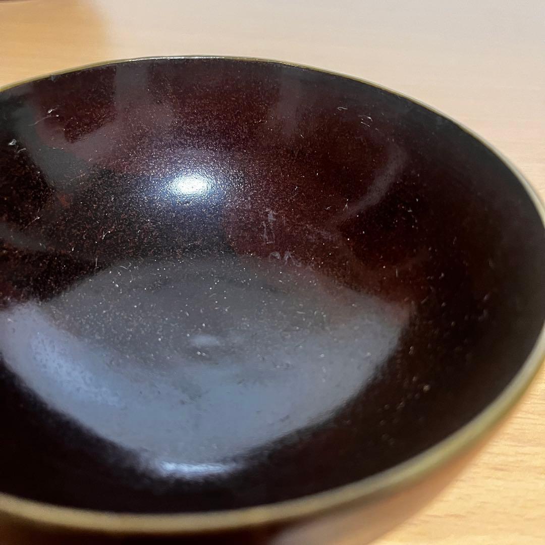 【輪島塗】希少　菖蒲 八橋図 金蒔絵 縁金 溜塗