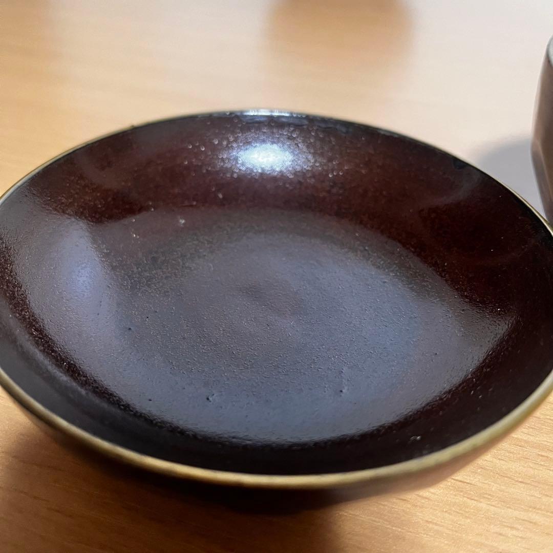 【輪島塗】希少　菖蒲 八橋図 金蒔絵 縁金 溜塗