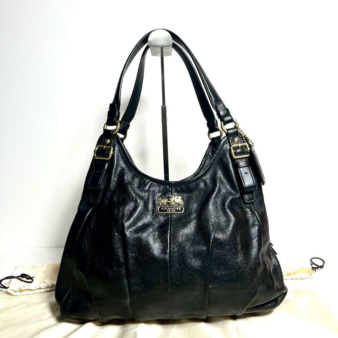 【未使用に近い✨】コーチ ショルダーバッグ 肩掛け マディソンレザー マギー 黒