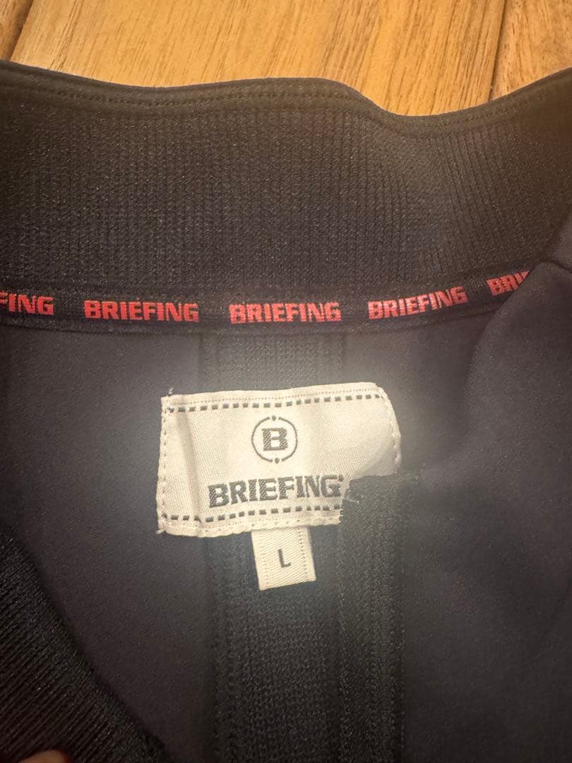 BRIEFING GOLF ハーフジップシャツ ブラックL
