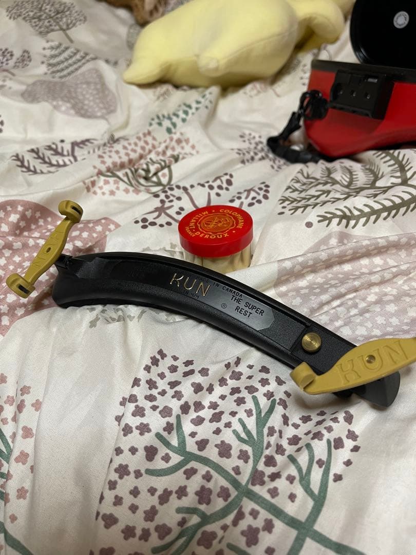 おまけ付きbam 赤 バイオリンケース半月型4/4