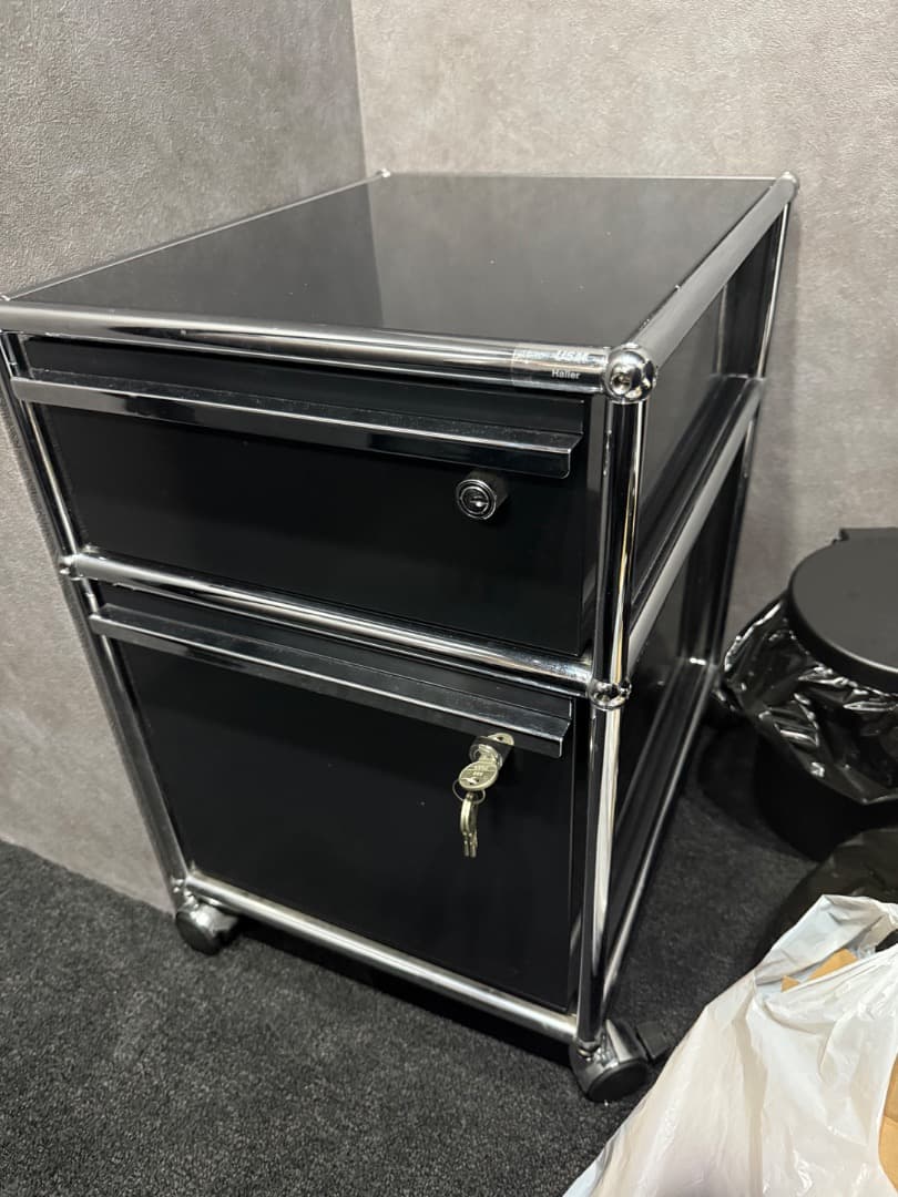 ミッドグレー 正規品 USM ハラーシステム デスクワゴン 3段 ミッド