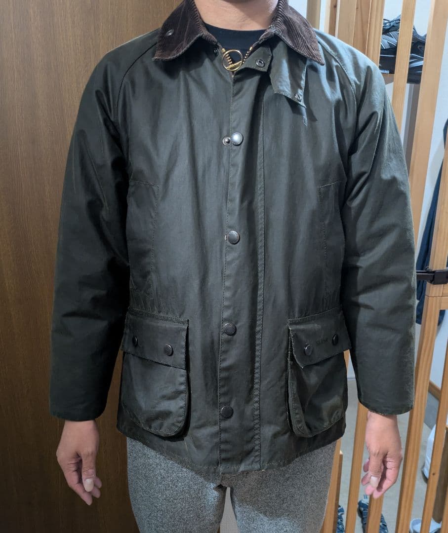 【値下げ】Barbour BEDALE オリーブグリーン C36/91cm