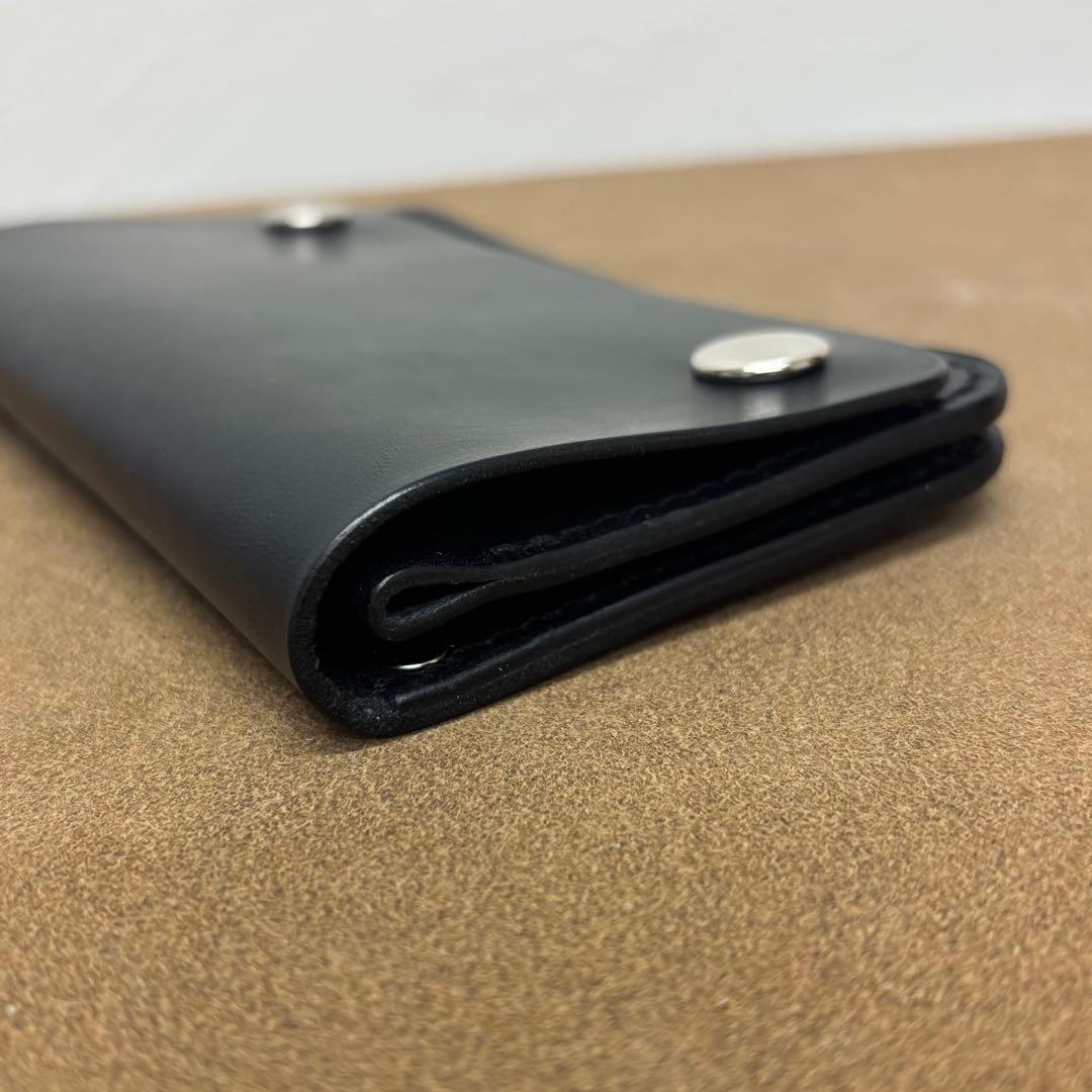 ホースバット　トラッカーウォレット　ミドル　黒　2層　COMIPEL