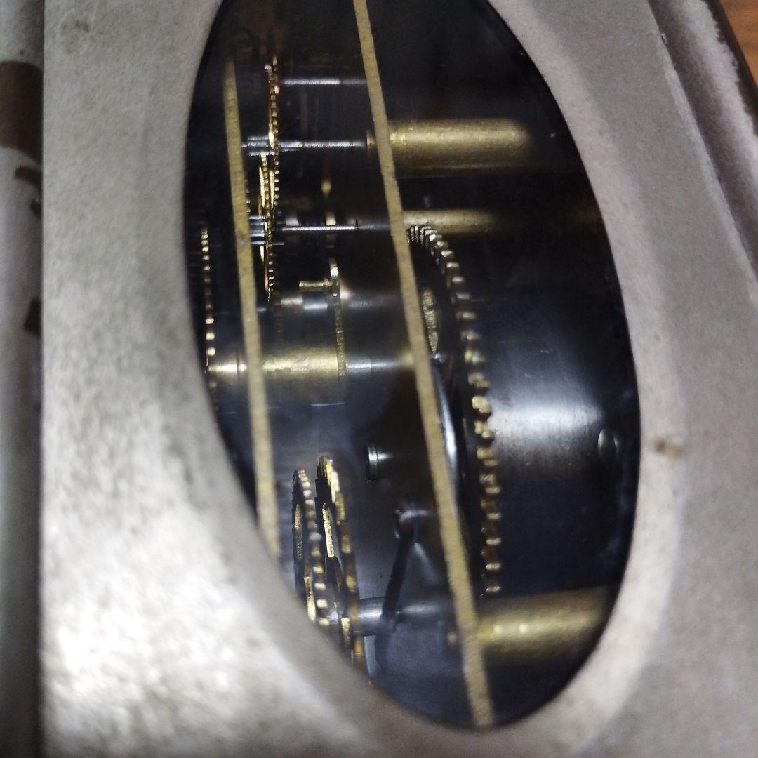 置時計 ゼンマイ式 七曜日指 アンテーク レトロ ジャンク品