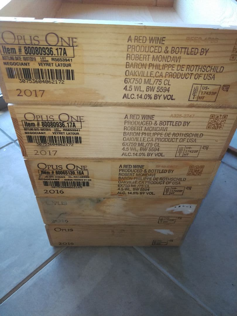 オーパスワン 木箱5個セット OPUS ONE (空箱) 2025年最新】オーパスワン