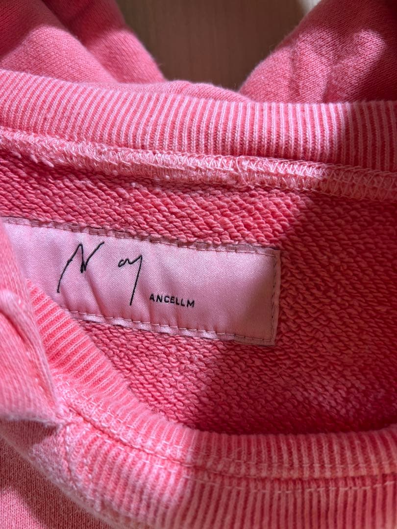 トップス ANCELLM DAMAGE HOODIE - RED