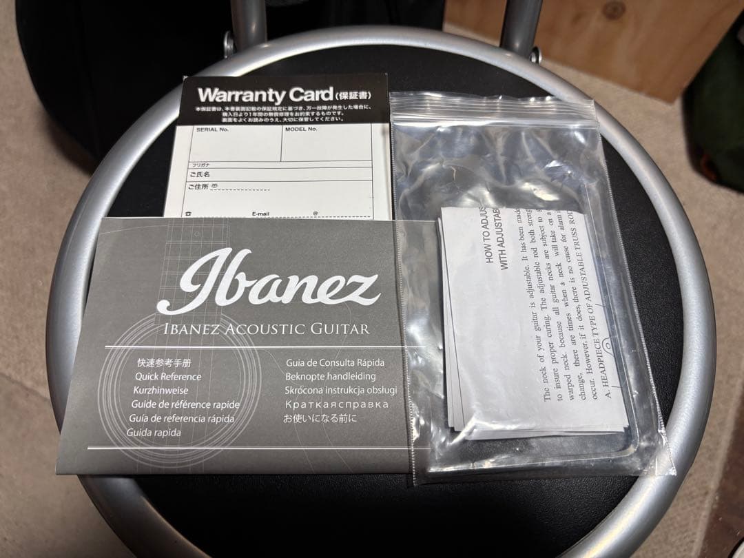Ibanez オールマホガニー トップ単板12弦 エレアコ 純正ギグケース付