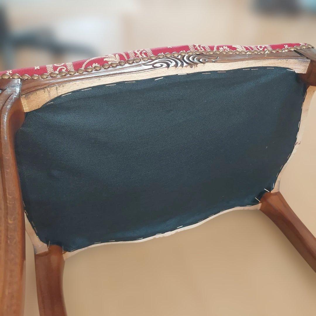 【未使用級】木製スツール 猫脚 ヴィンテージ イタリア製 ロココ調