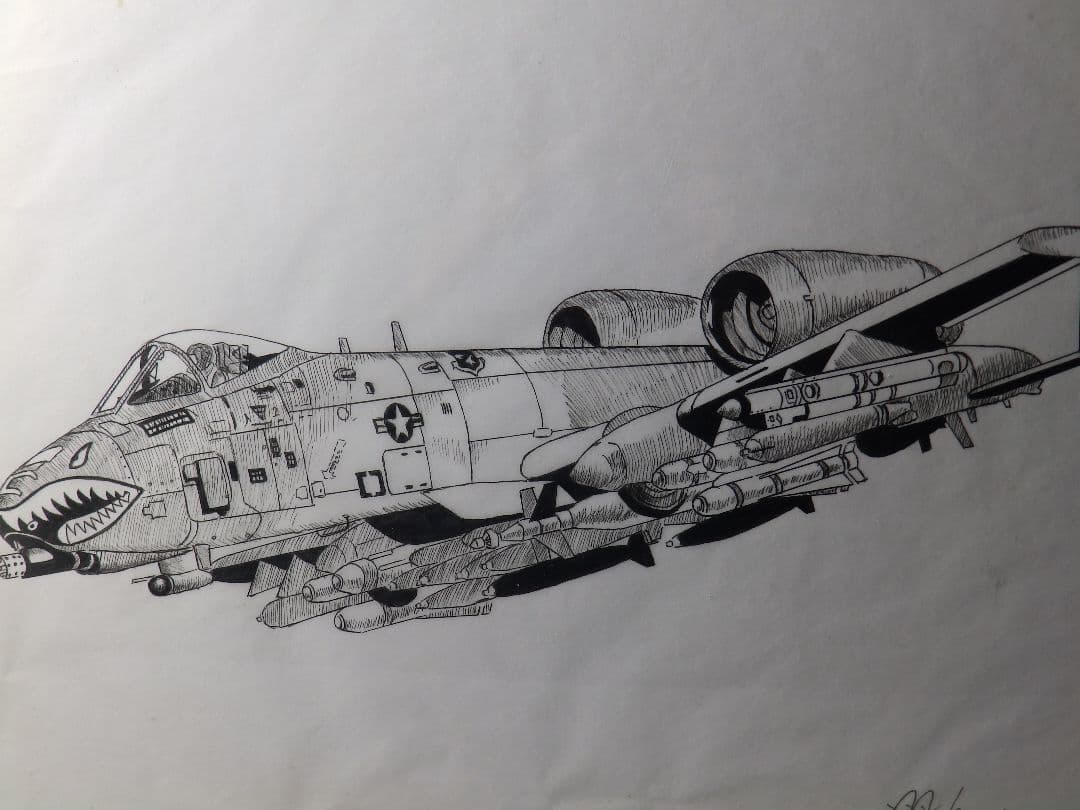 A-10 サンダーボルト II 手描きアート A-10 サンダーボルト II 手描き