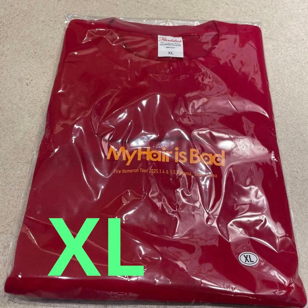 【両日売切】マイヘア XL 限定Tシャツ 赤 両日売切】マイヘア XL 限定Tシャツ 赤 両日売切】マイヘア XL 限定T