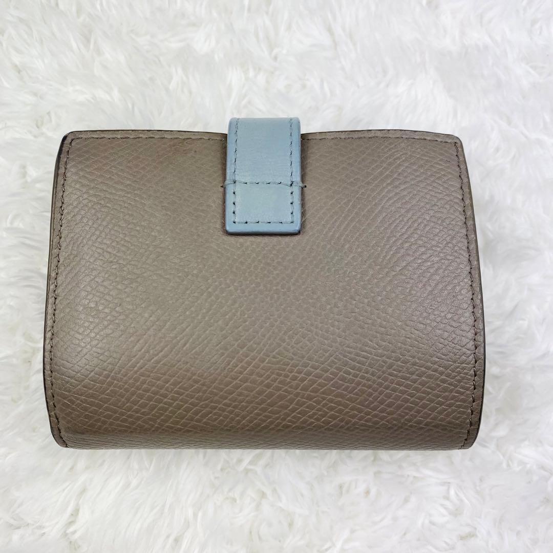 CELINE スモール ストラップ ウォレット 折り財布 グレー 付属品付き