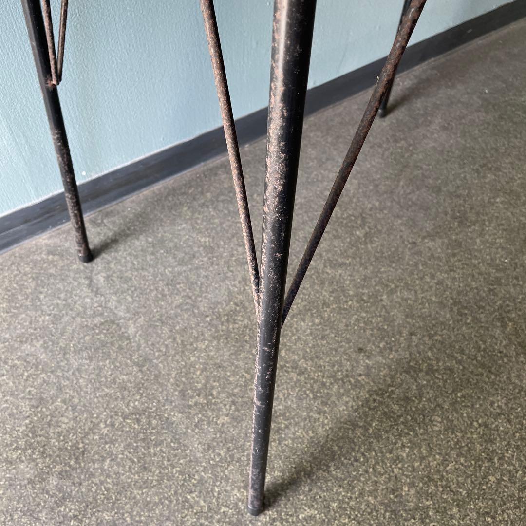 鉄脚テーブル　昭和レトロ