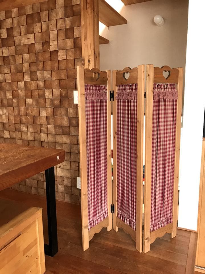 傷あり ウッド 木製 パーテーンション カントリー家具 ハート 仕切り