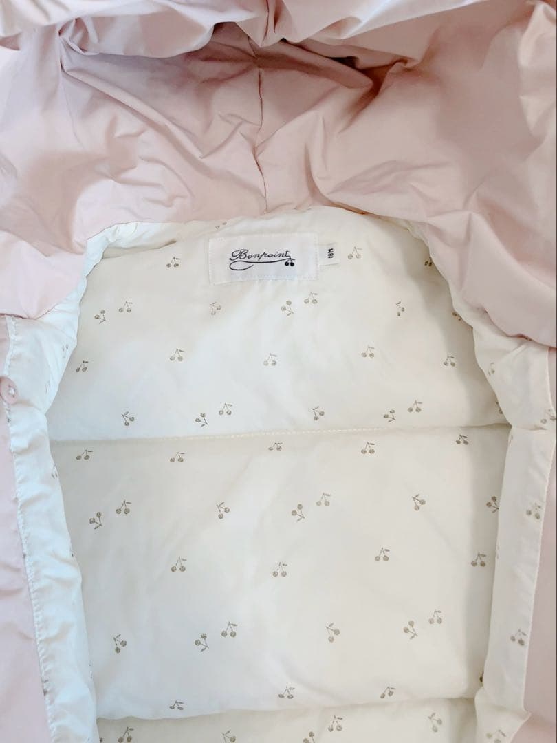 Bonpoint ボンポワン◆18M ダウン アウター フード付　ピンク