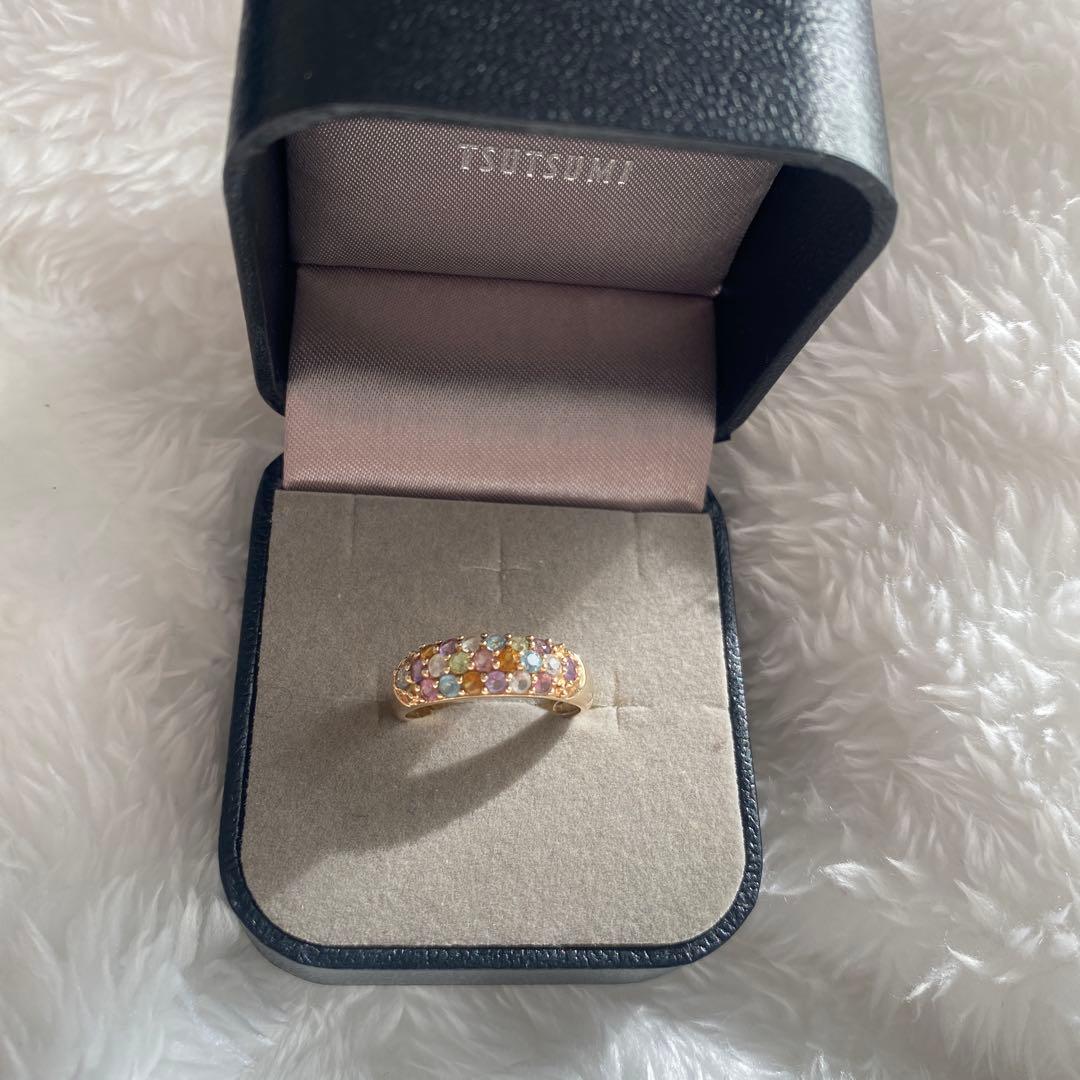 本日までラストタイムセール【美品】ツツミK10イエローゴールドパヴェリング