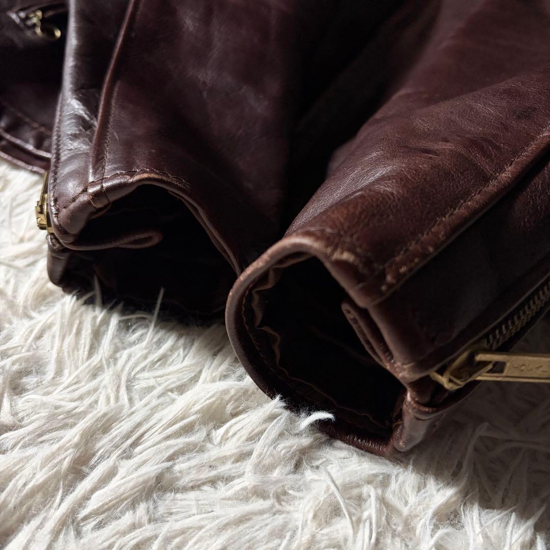 美品/希少✨schott トラッカージャケット 642VS 赤茶 本革 36 - メルカリ