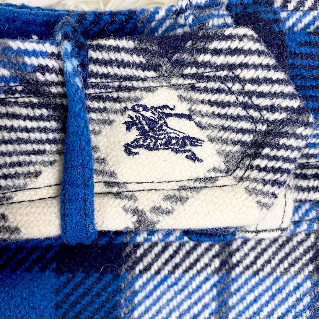 【美品】バーバリーブルーレーベル キュロットパンツ ノバチェック 38 ブルー