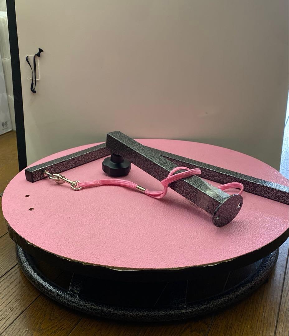 回転式トリミングテーブル ピンク HYDRAULIC（油圧式） | ペット用美容