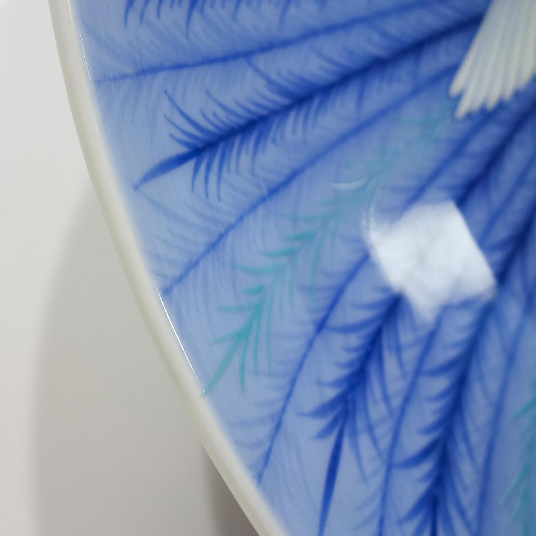 鍋島焼 色絵 柳に鷺文額皿 龍山／作 直径31cm 藍鍋島 大皿