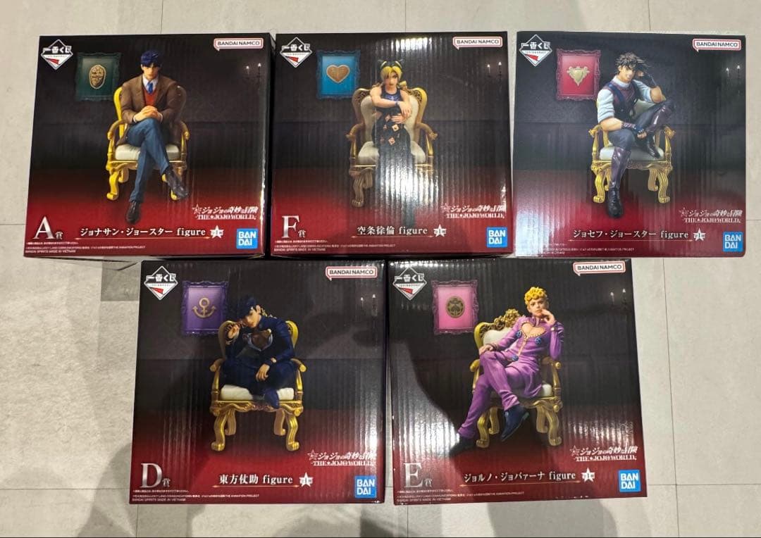 ジョジョ　一番くじ　ジョジョワールド　フィギュア5個セット 一番くじ ジョジョの奇妙な冒険 5部GOLDEN WINDフィギュアセット