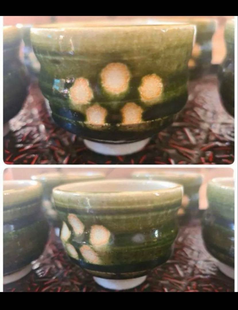赤津焼 東窯 春草 茶器 急須、湯呑み×5客　茶道具