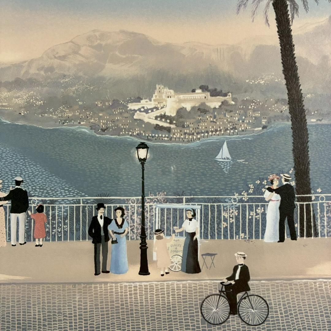 美品 ファビアン・ドラクロワ「モンテカルロ」リトグラフ 直筆サイン入