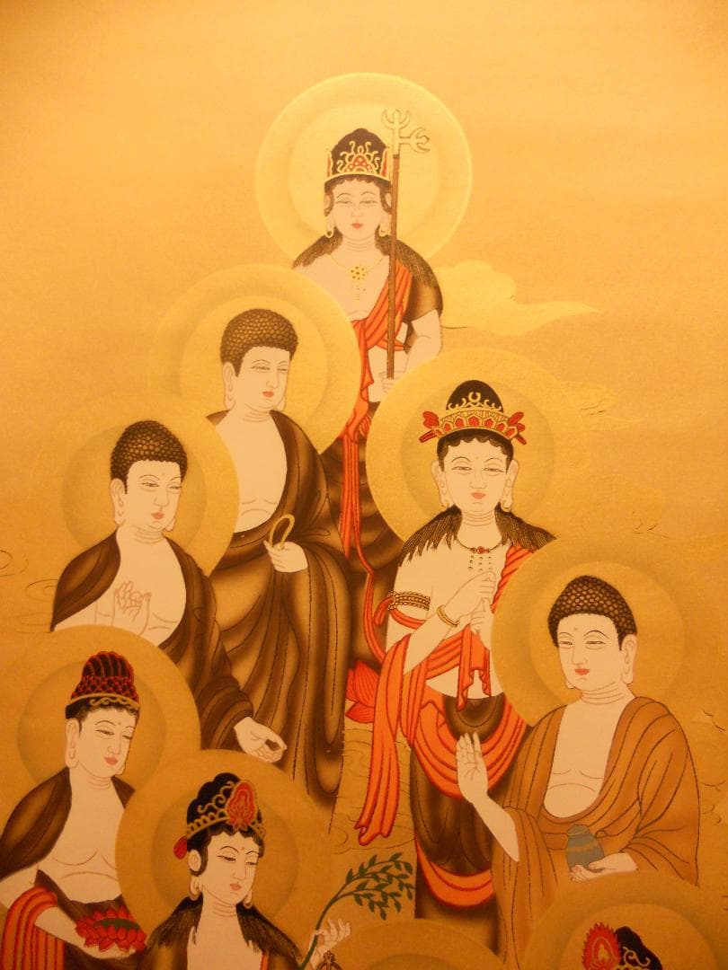 掛け軸 『 十三佛 』 朝陽 作 絹本 共箱 希少 軸装 掛軸 美品 です。